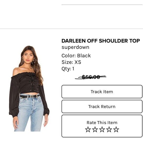 Revolve x superdown off shoulder top - Picture 3 of 6